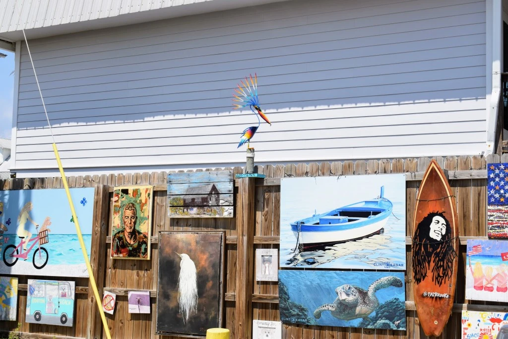 Local artwork on display in Grayton Beach